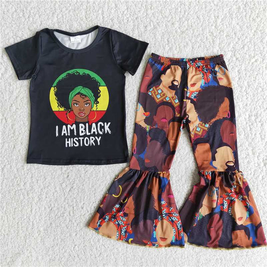 black history shirt bell 2 pcs sets