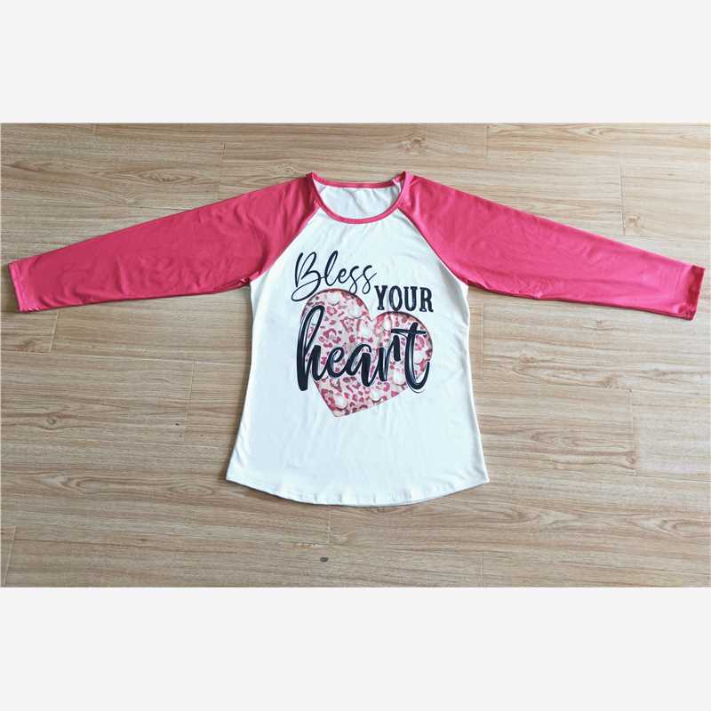 "bless your  heart" mom & me long sleeve t-shirt adult and kids top