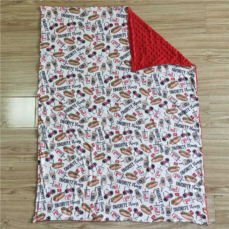 red kids blankets size 29X43 inches milk silk and cotton