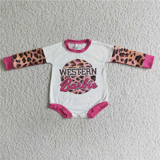 WEESTERN barbie bubble long sleeve baby romper