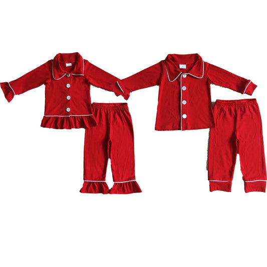 Christmas pajamas suit cotton girl match boy silbing sleep outfits kids clothes