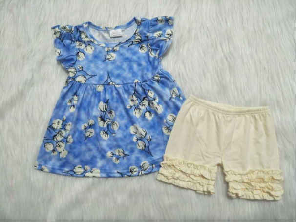 girls summer sets Kapok top & shorts suits