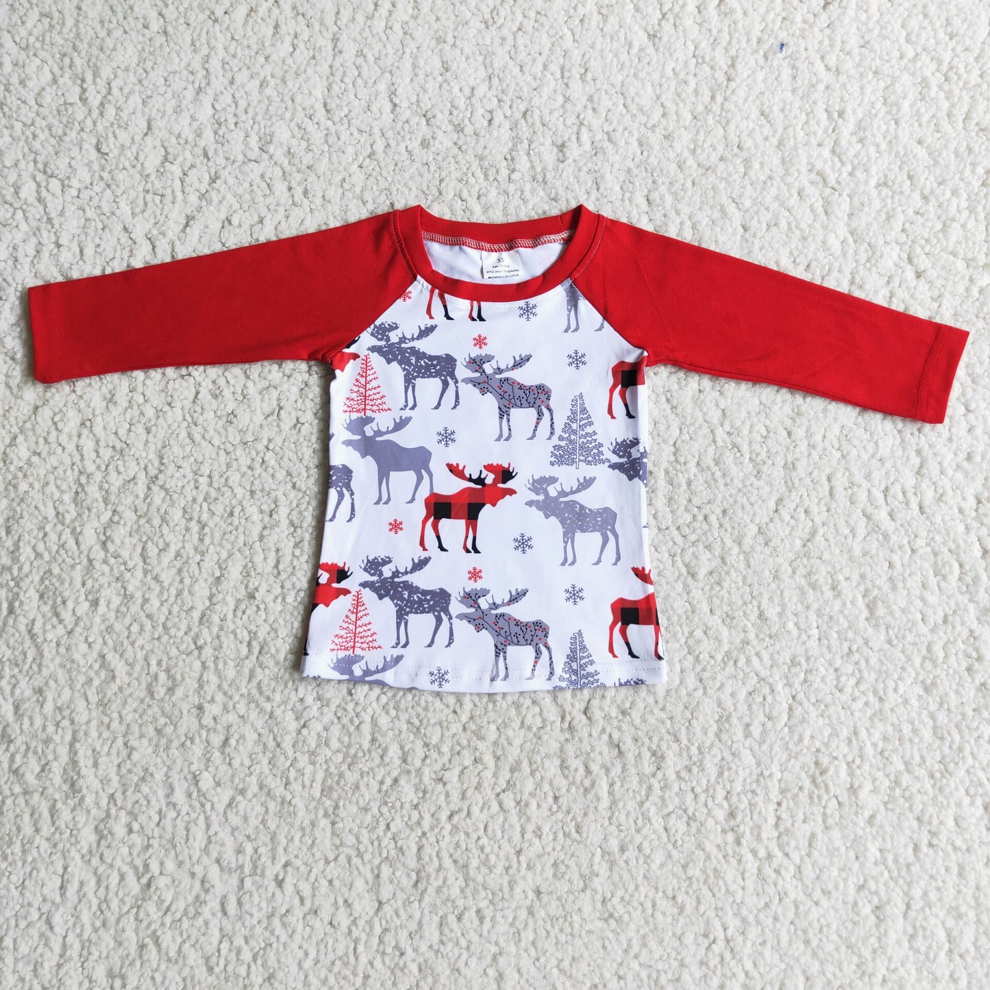 merry christmas boys long sleeve shirt deer