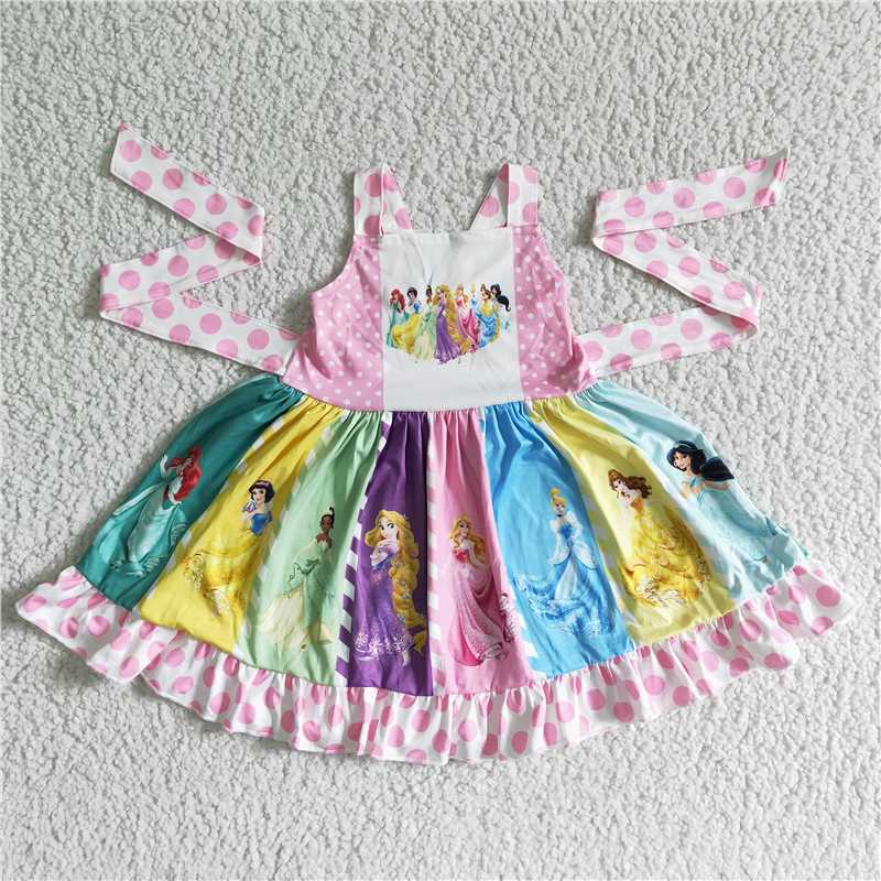 Princess dress girl skirt with ties