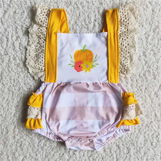 pumpkin bubbles baby rompers kids clothes