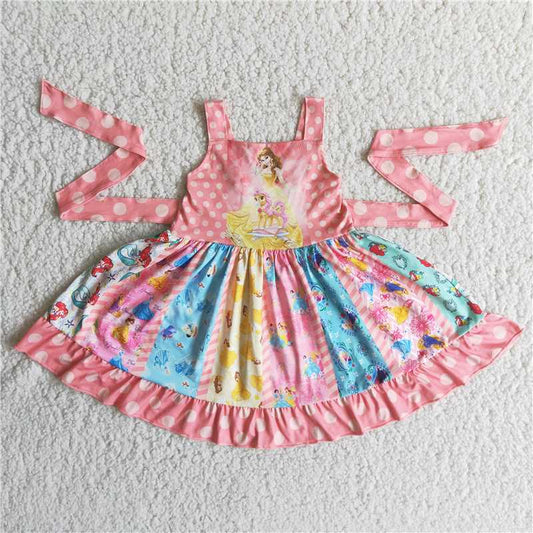 Princess dress girl skirt with ties