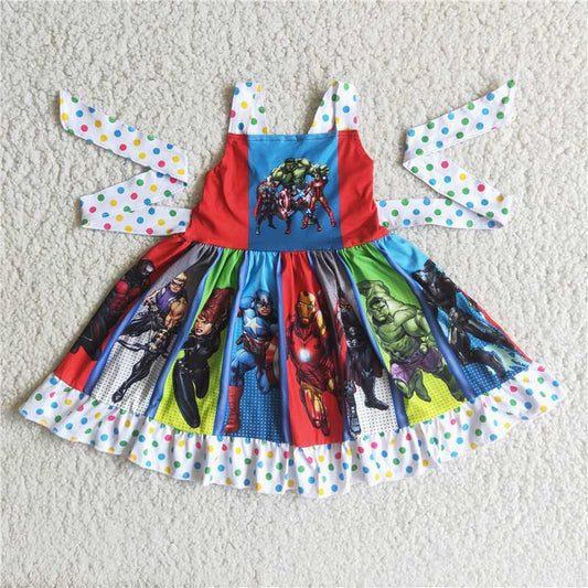 the Avengers dress girl skirt with ties