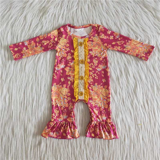 flower cute baby rompers