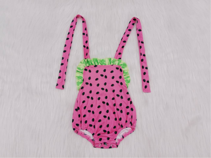 watermelon girls bubbles baby rompers