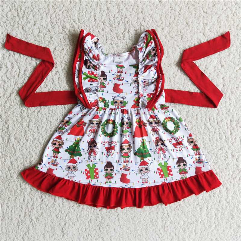 girls dress Christmas skirt