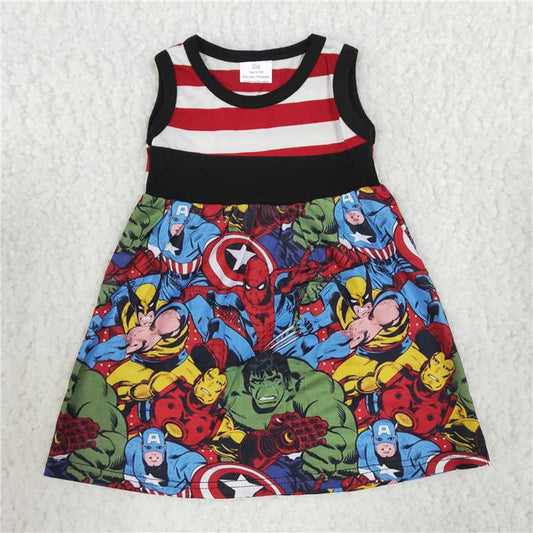 girls dress summer sleeveless Marvel Avengers skirt