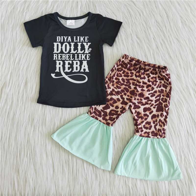 dolly top bell pants girls sets kids clothes