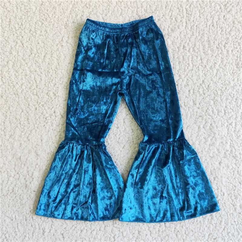 velvet bell pants girls trousers