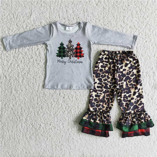 Christmas tree girls outfits 2 pieces winter sets