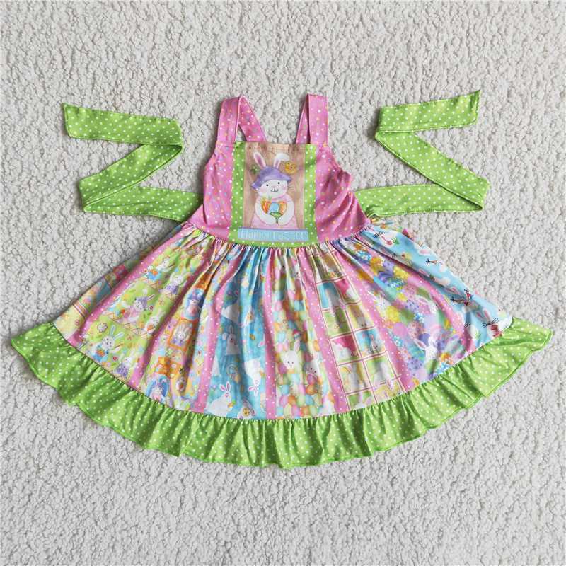 bunny carrot girls dress easter skirt