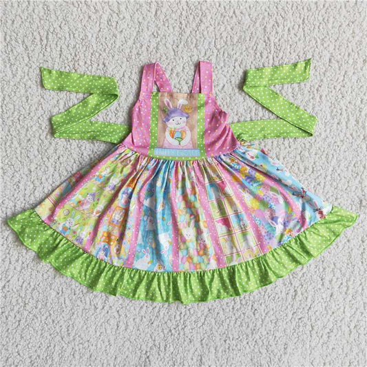 bunny carrot girls dress easter skirt