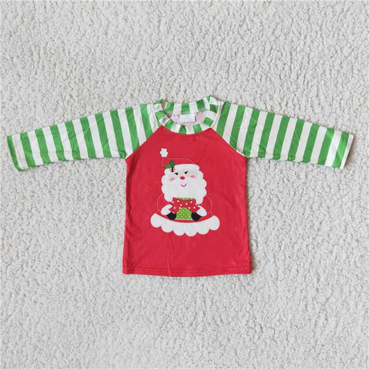 merry christmas boys long sleeve shirt Santa Claus