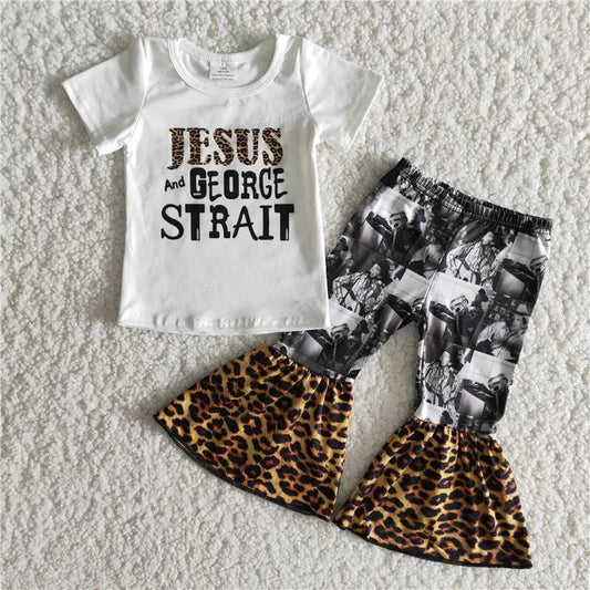 jesus top bell pants girls sets kids clothes