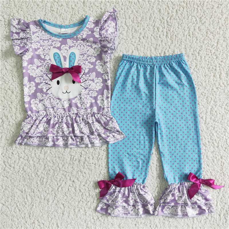 bunny girls sets easter outfits rabbit kids clothes