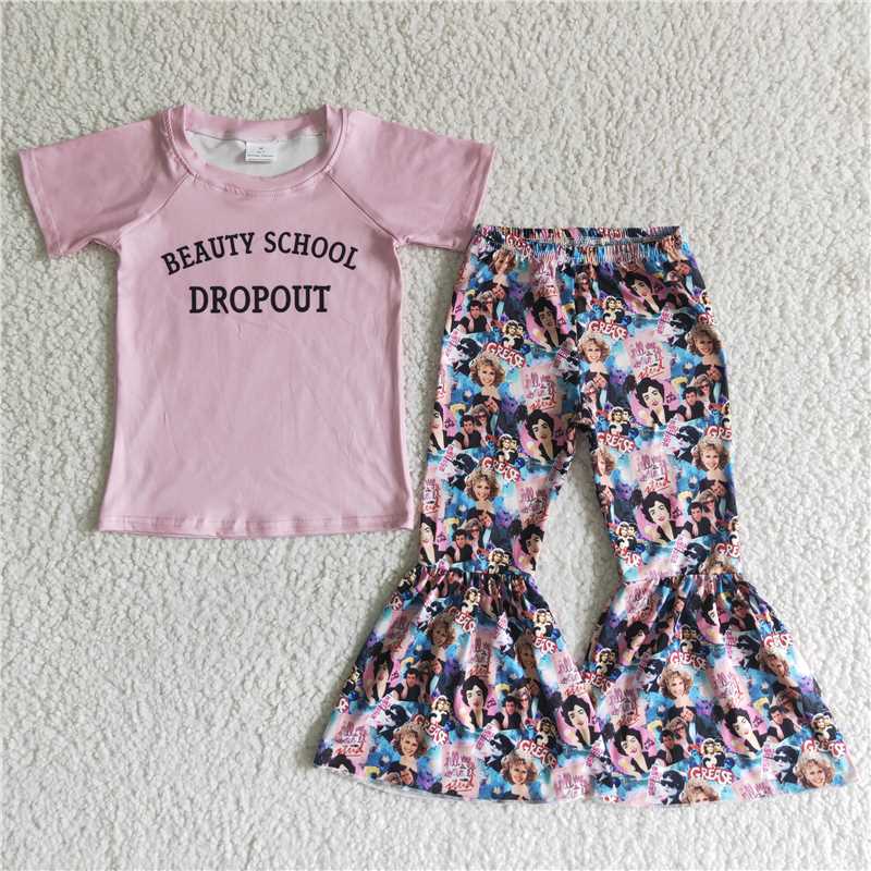 beauty school dropout top bell pants girls sets kids clothes