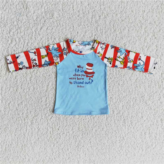 dr,seuss boys long sleeve shirt fall spring tops