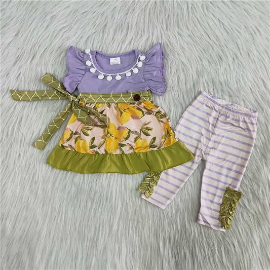 bows dress and pants girls spring fsll sets