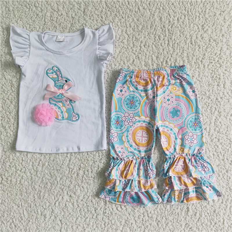 bunny girls sets easter outfits rabbit kids clothes