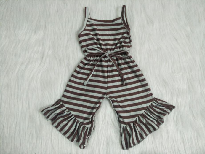 stripe girls jumpsuits simple fashion