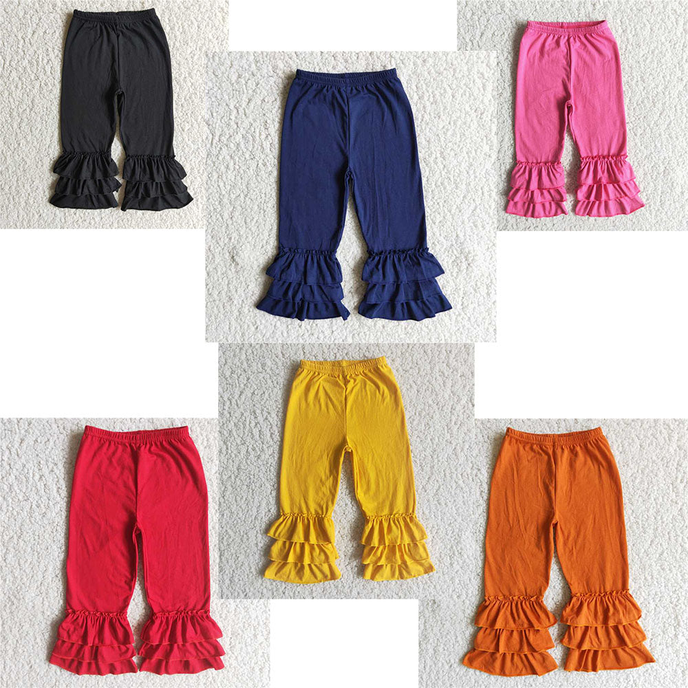 ruffles pants girls trousers cotton