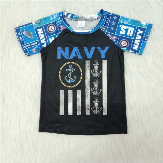 navy boy short sleeve shirt