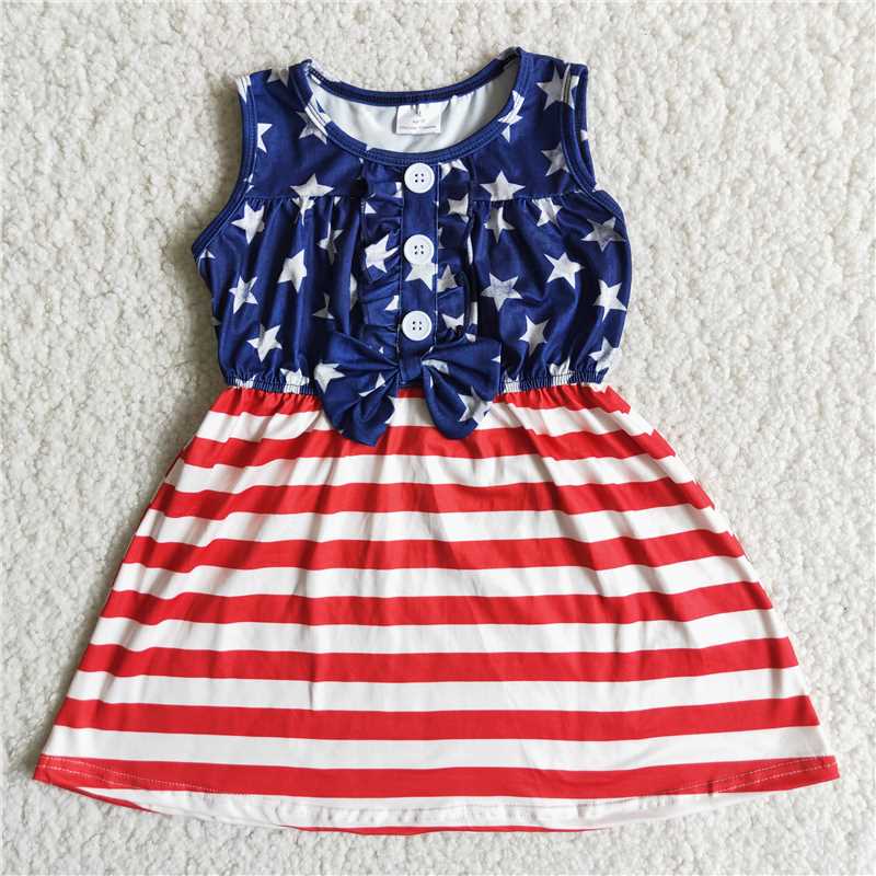 JULY 4TH  girls summer dress short sleeve SKIRT