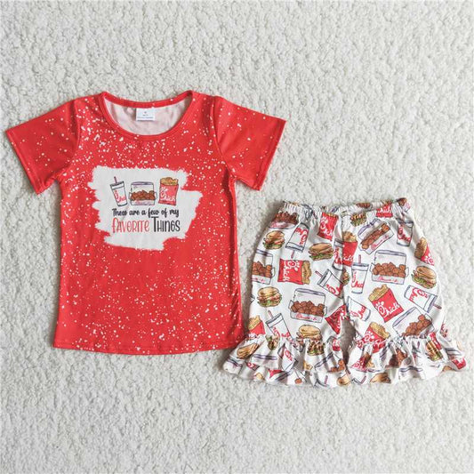 girls summer sets there are a few of my favorite things top & snack shorts suits