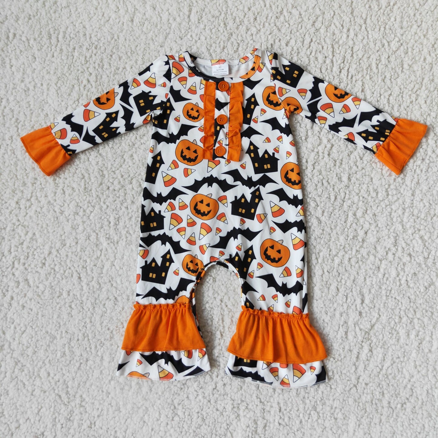 halloween cute baby rompers pumpkin