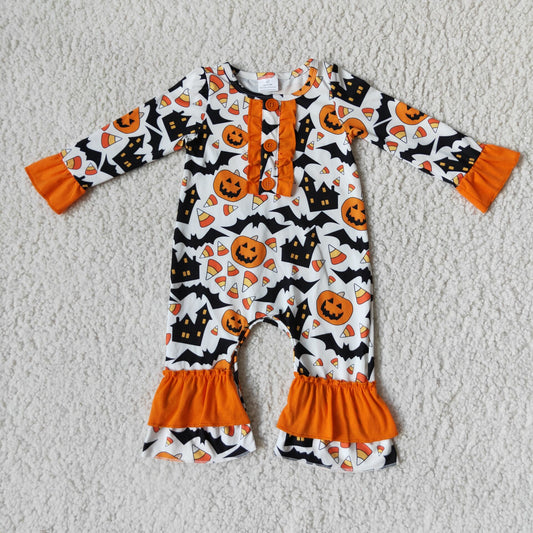 halloween cute baby rompers pumpkin