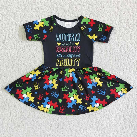 puzzle girls dress summer skirt