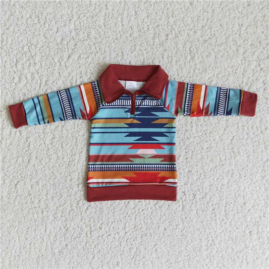 long sleeve zip pullover boys top kids clothes