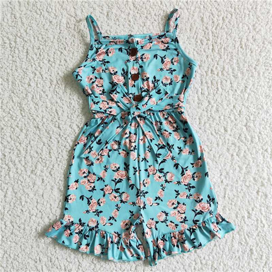 flower girls jumpsuits kids romper summer clothes