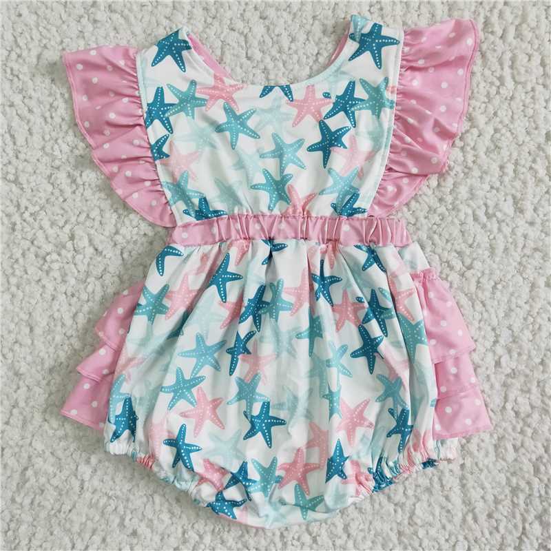 Star girls bubbles baby rompers