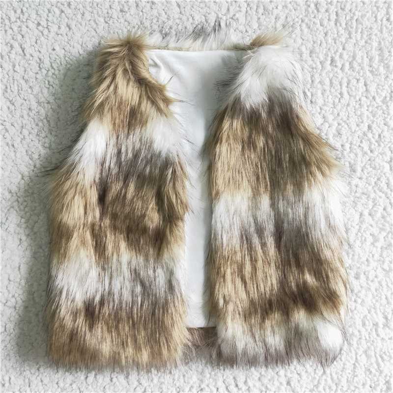 Cute cow popular fuzzy vest winter fall jackets