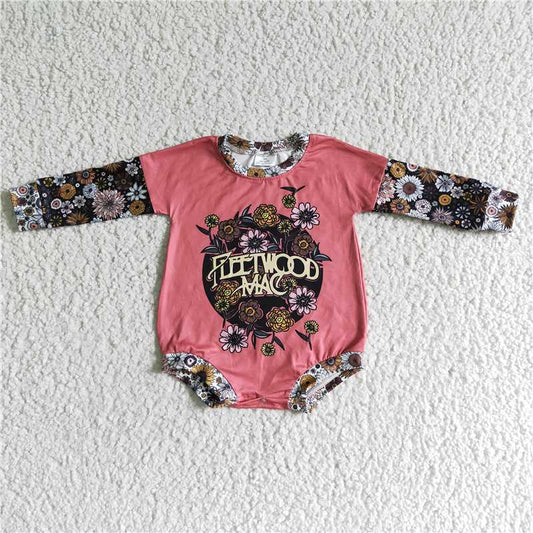 flower bubble long sleeve baby romper