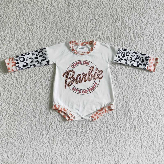 barbie bubble long sleeve baby romper