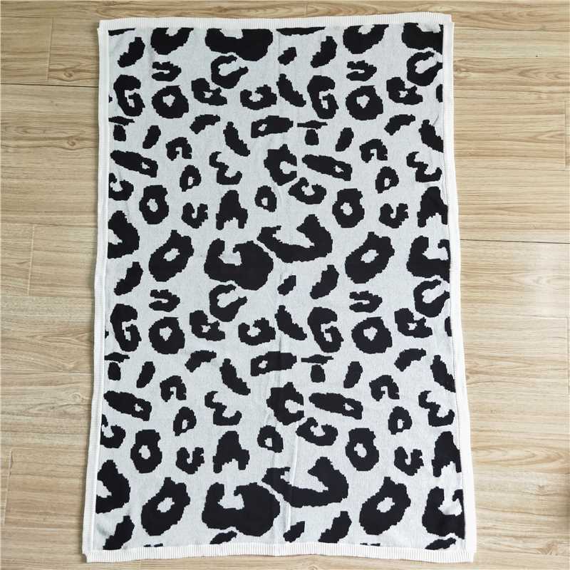 Leopard sweater material baby blankets size 29X43 inches