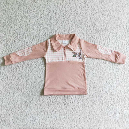 long sleeve zip bird pullover boys top kids clothes