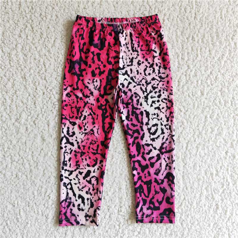 colored leopard print pants girls trousers