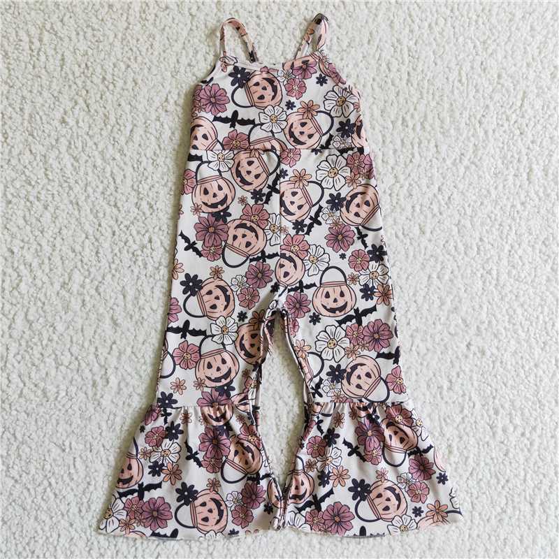 pumpkin halloween girls jumpsuits kids romper