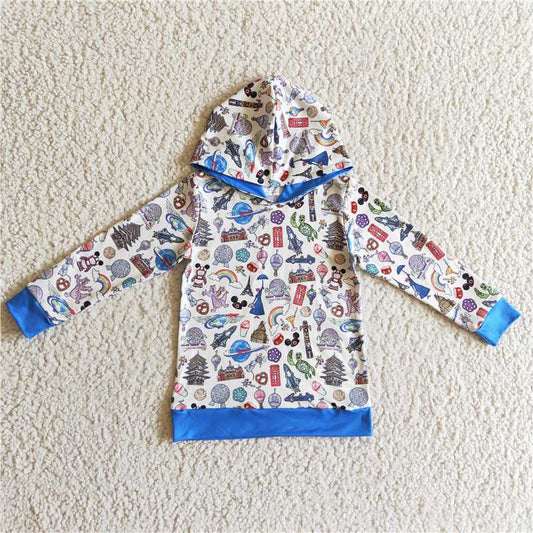 carton hoodie top kids clothes hooded top