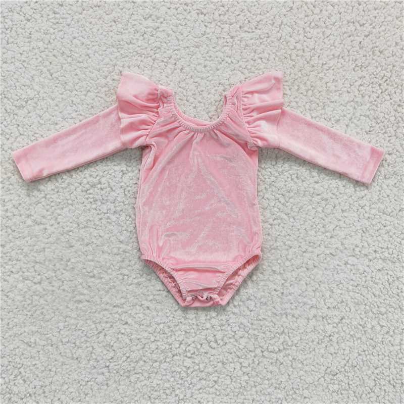 velvet bubble long sleeve baby romper