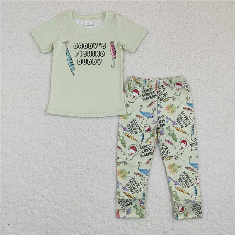 daddy's fishing buddy boys outfits kids clothes