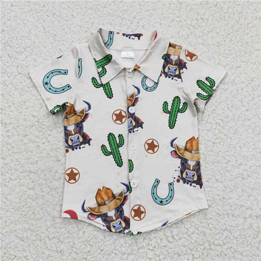 west short sleeve shirt boys summer button top