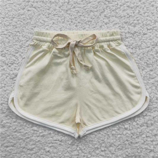 cotton summer yellow kids girls Shorts